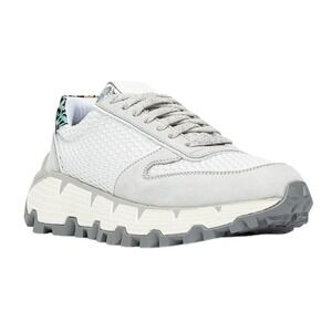 P448 Jackson Reflector Sneakers White Mesh‎ Suede Leopard Heel Women's 40 9.5-10